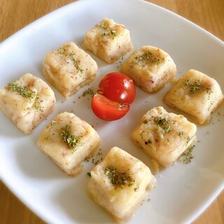 リメイクレシピ☆ポテサラのサイコロ焼き